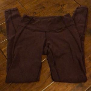 Wunder Under Bordeaux Full Length Tights Size 6